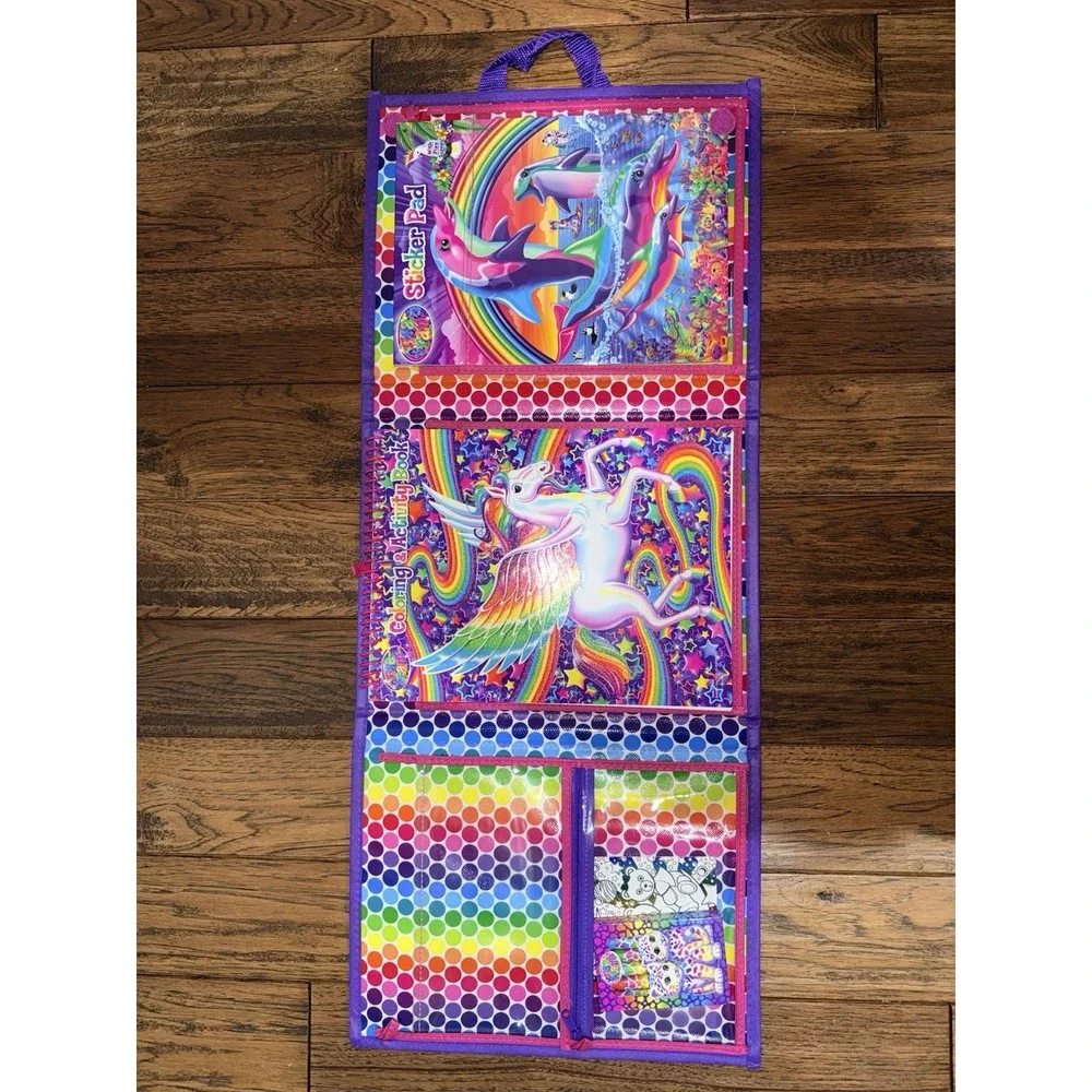 Lisa Frank TIKANNI HUSKY Trifold Portfolio Storage Case Folder Activity Book E‎